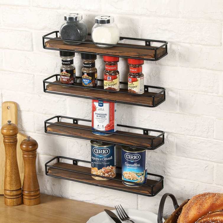 5 Jar Solid Wood Spice Rack